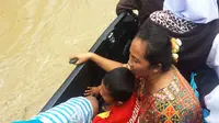 Kabupaten Brebes, Jawa Tengah, dilanda banjir terparah sejak 45 tahun lalu. (Liputan6.com/Fajar Eko Nugroho)