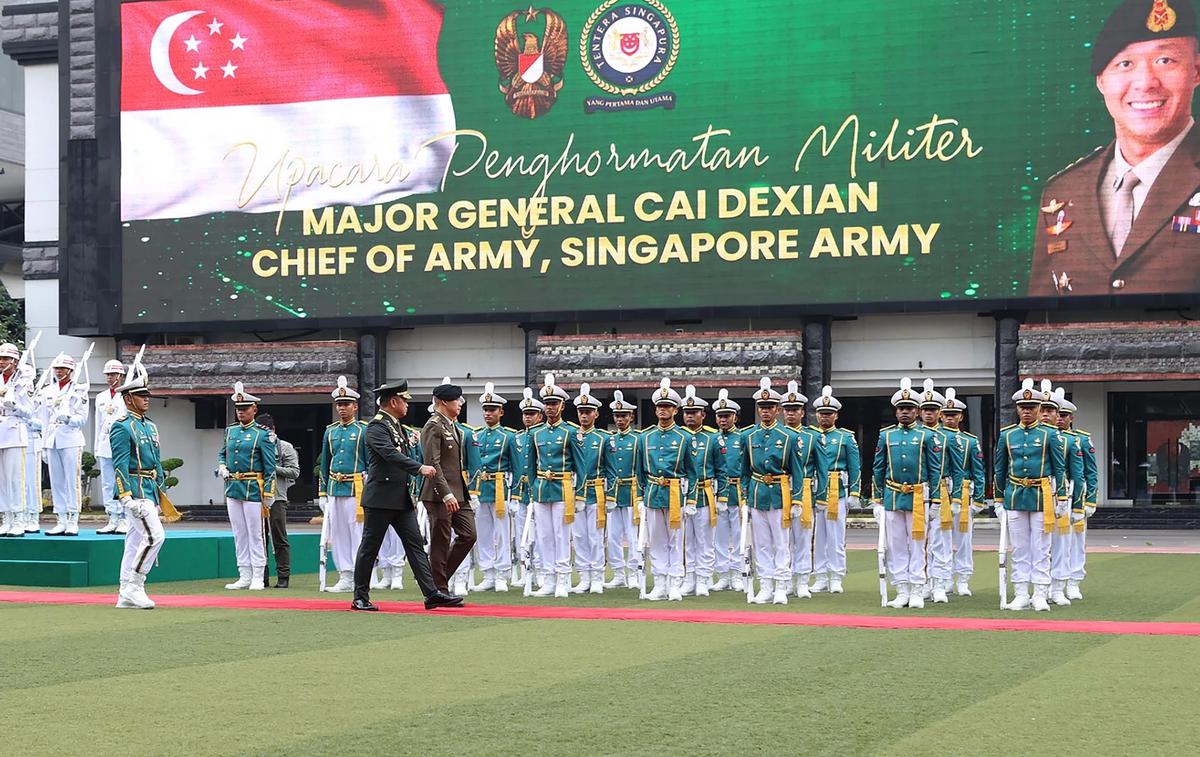 FOTO: Kasad Maruli Terima Kunjungan Kepala Angkatan Darat Singapura