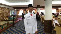 Tahun ini, Paskibraka asal Gorontalo, Muhamad Ikbal Machmud yang jadi Danpok 8 dari tim Nusa di upacara pengibaran bendera pusaka.