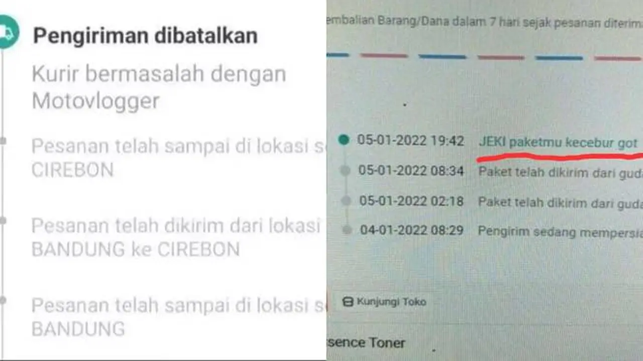 8 Status Pengiriman Paket Ini Kocak, Ada yang Kecebur Got