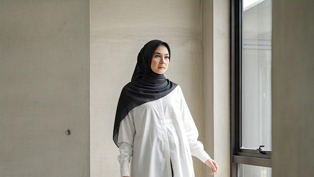 7 Outfit Hitam Putih Hijab Simpel dan Elegan untuk Setiap Kesempatan, Keren dan Stylish