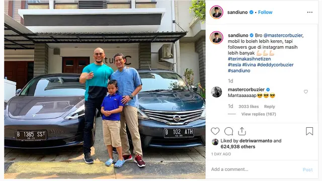 Deddy Corbuzier dan Sandiaga Uno