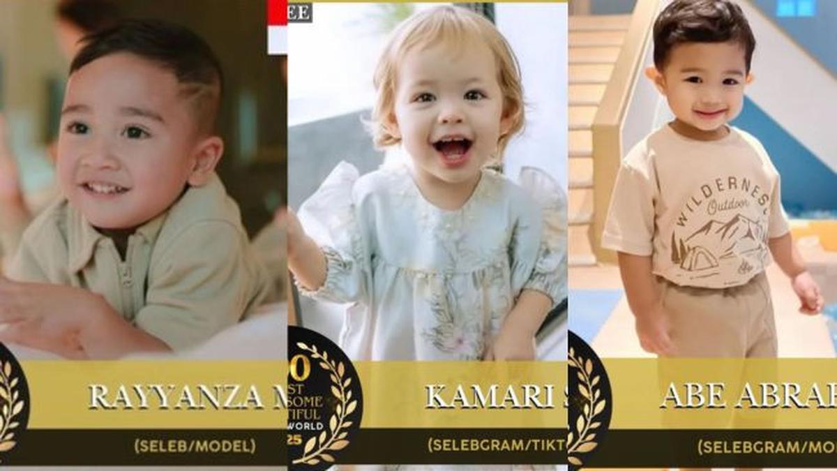Rayyanza, Kamari, dan Abe Menggemaskan Masuk Daftar 100 Handsome and Beautiful 2025