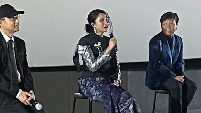 Aghniny Haque dalam Gala Premier Film Khadam di Jakarta, Senin (14/9/2026). (Liputan6.com/Nola Vemiliana)