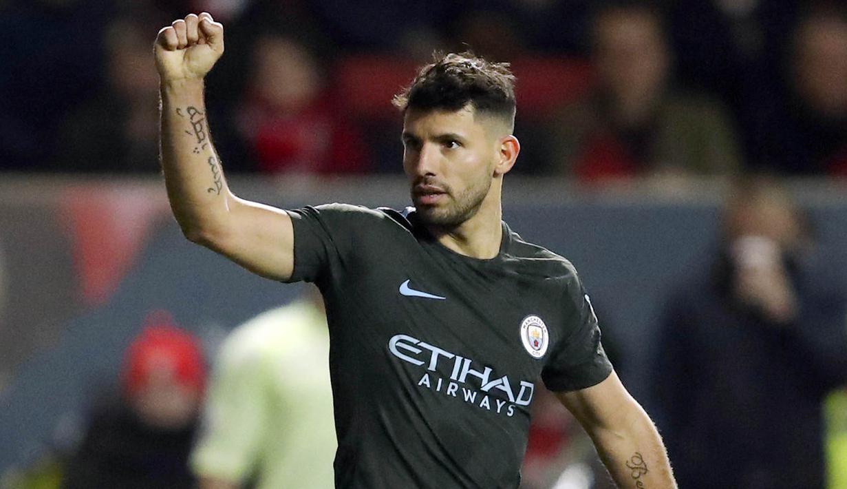 3. Sergio Aguero (Manchester City) - 21 Gol (4 Penalti). (AP/Nick Potts)