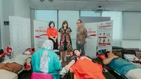 kegiatan donor darah Eka Hospital Group yang bekerja sama dengan Prudential indonesia, Selasa (30/5/2023)