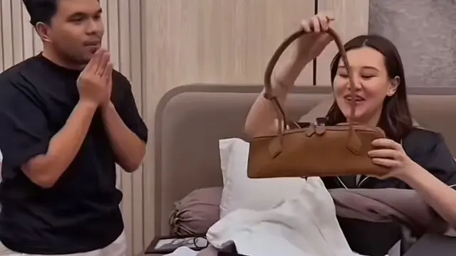 Aurel Kasih Aaliyah Massaid Kado Tas Branded Rp43 Juta, Disebut Hubungan Ipar Paling Manis. (Dok: TikTok @kiky.wahid)