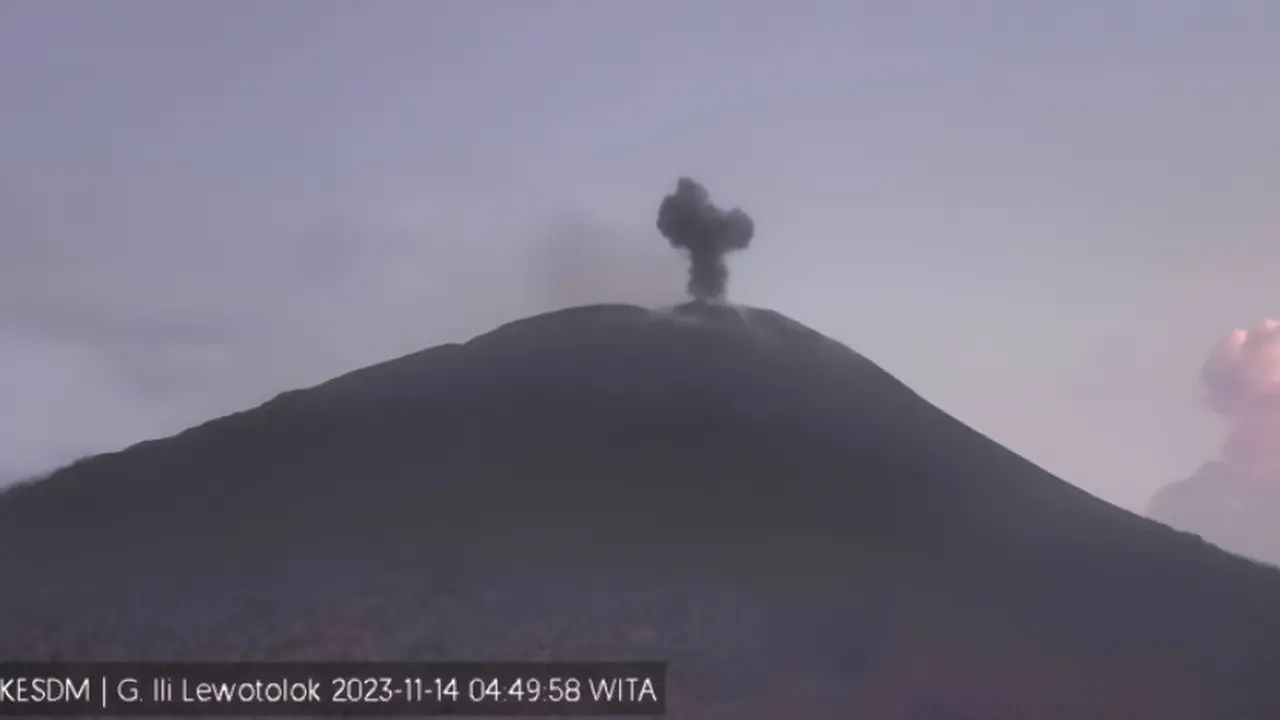 Gunung Ili Lewotolok Meletus