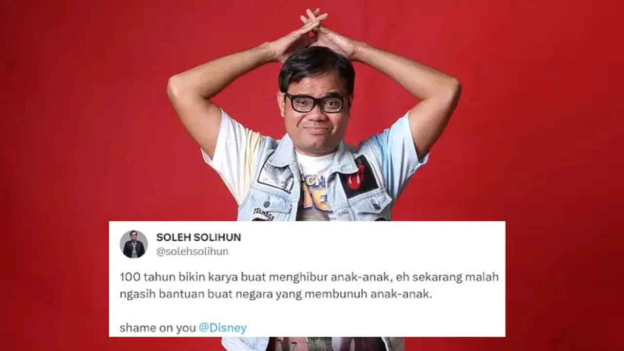 Viral Kicauan Soleh Solihun yang Mengecam Tindakan Disney Terang-Terangan Memberikan Donasi Rp31,3 M untuk Israel (twitter.com/solehsolihun/status/1722920439389856191)