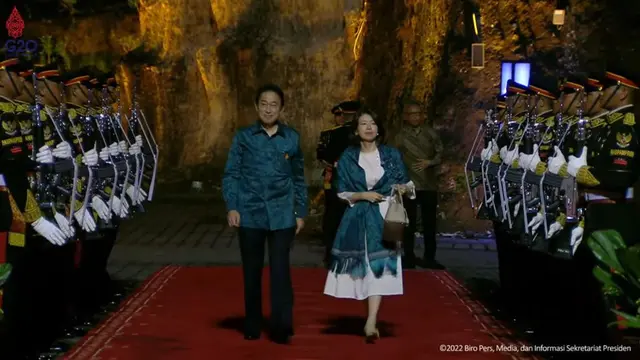 Perdana Menteri Jepang Fumio Kishida hadir bersama istri, Yuko Kishida
