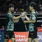 Ganda putra Indonesia Berry Angriawan / Hardianto lolos ke semifinal Singapore Open Super Series 2017. Berry / Hardianto menyingkirkan unggulan dua asal Malaysia, Goh V Shem/Tan Wee Kiong, Jumat (14/4/2017). (Humas PP PBSI)