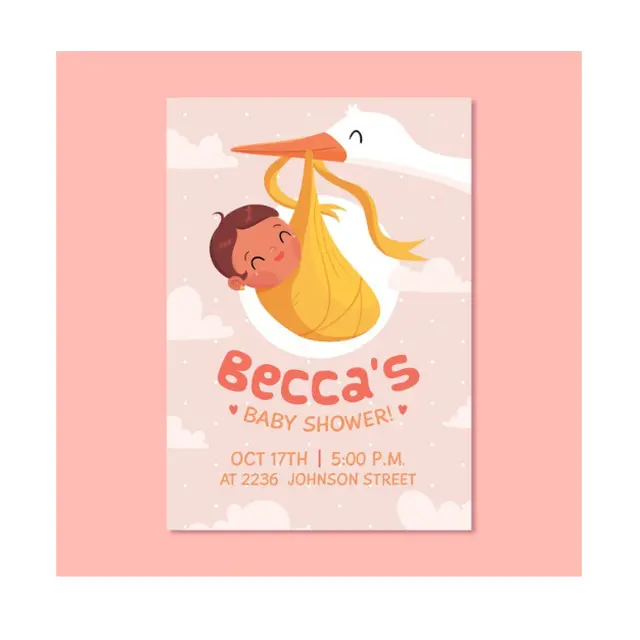 Desain kartu nama bayi