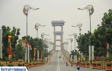 Pesona kemegahan Jembatan Siak membentang di atas 'Sungai Pejantan