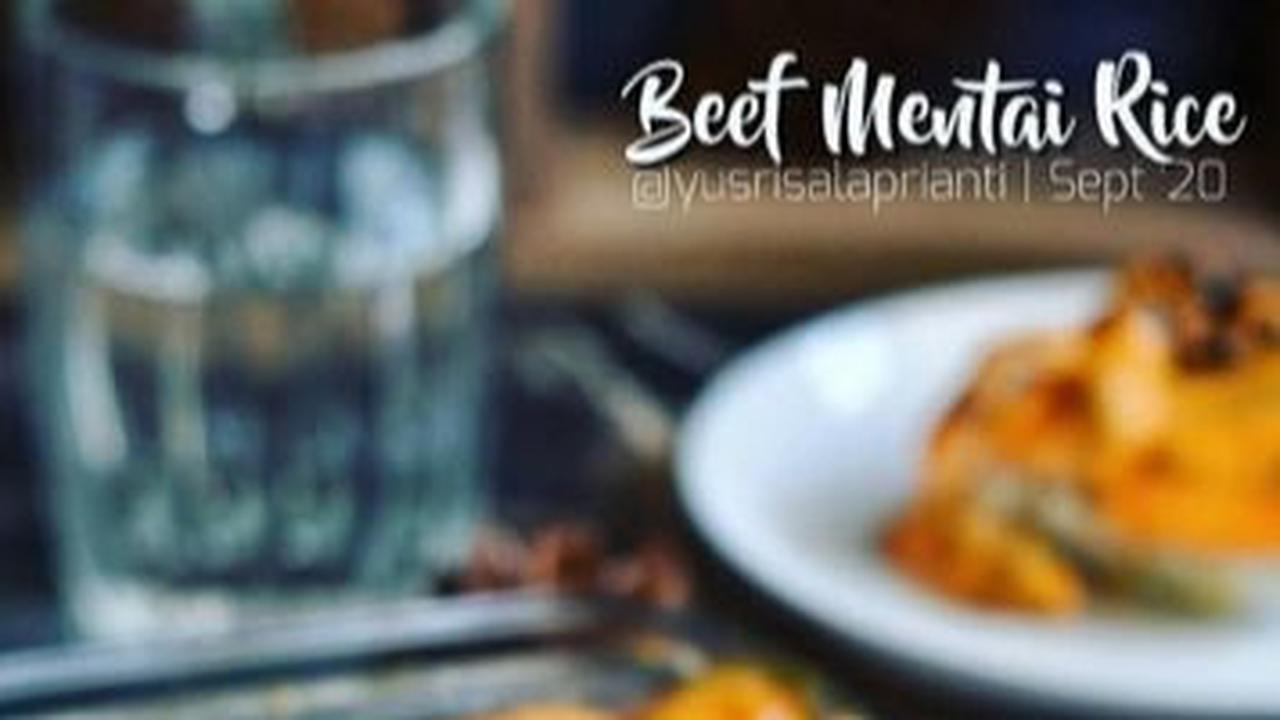 8. Resep Buat Buka Puasa dan Sahur: Beef Mentai Rice<br>