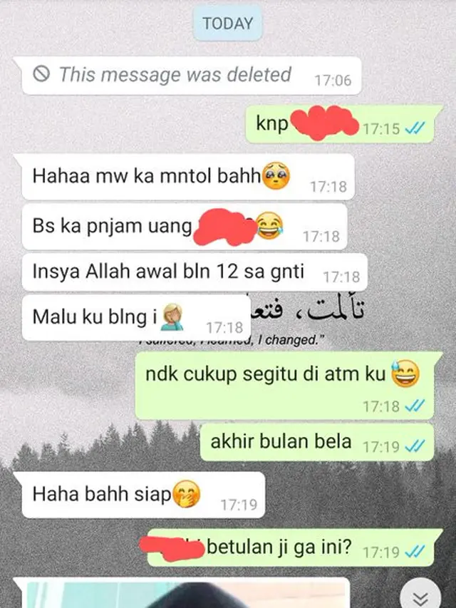 6 Chat Teman Malu-Malu Pinjam Duit Ini Bikin Geleng Kepala