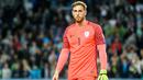 Jan Oblak - Kiper yang baru saja membawa Atletico Madrid juara Liga Spanyol ini juga gagal tampil di Piala Eropa. Oblak harus menyaksikan Euro 2020 dari layar kaca lantaran negaranya Slovenia gagal lolos. (AFP/Jure Makovec)