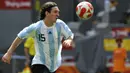 Nomor punggung 15 digunakan Lionel Messi ketika membawa Argentina menyabet medali emas Olimpiade Beijing 2008. Saat itu Messi mampu mencetak dua gol dan tiga assist dari lima laga yang dimainkan. (Foto: AFP/Daniel Garcia)