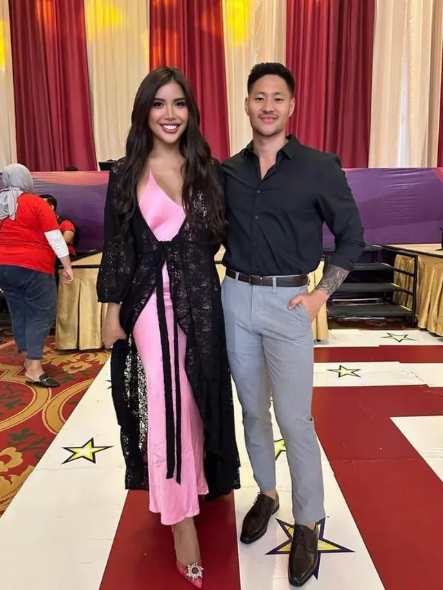 Beda Gaya Lucinta Luna dan Millen Cyrus Pakai Gaun Pink Hadiri Ultah Ameena