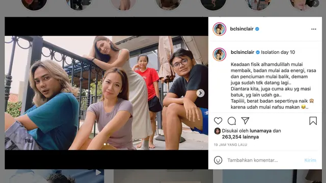 Unggahan Bunga Citra Lestari atau BCL. (Foto: Instagram @bclsinclair)