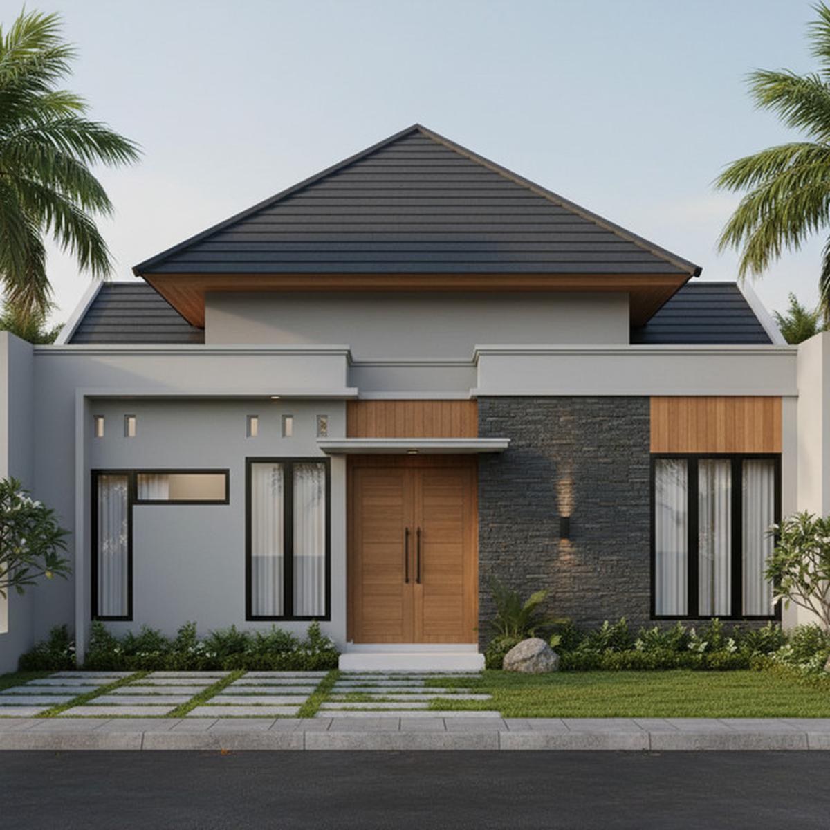 8 Gambar Rumah Minimalis Atap Limas, Desain Elegan yang Cocok untuk Lahan Kecil maupun Luas