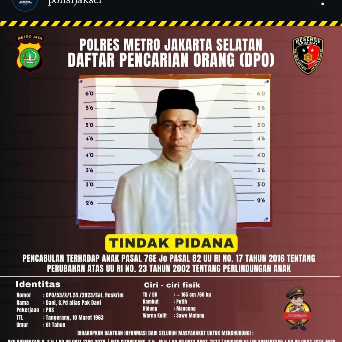 Guru Les Cabul di SD Jaksel DPO