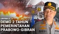 Demo 2 Tahun Prabowo-Gibran di Bandung Ricuh, Mobil Polisi Dirusak Massa