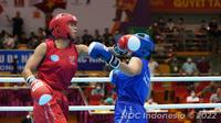 Ilustrasi pertandingan cabang olahraga kickboxing di SEA Games 2021. (NOC Indonesia/MP Media/Argo Pambudi)
