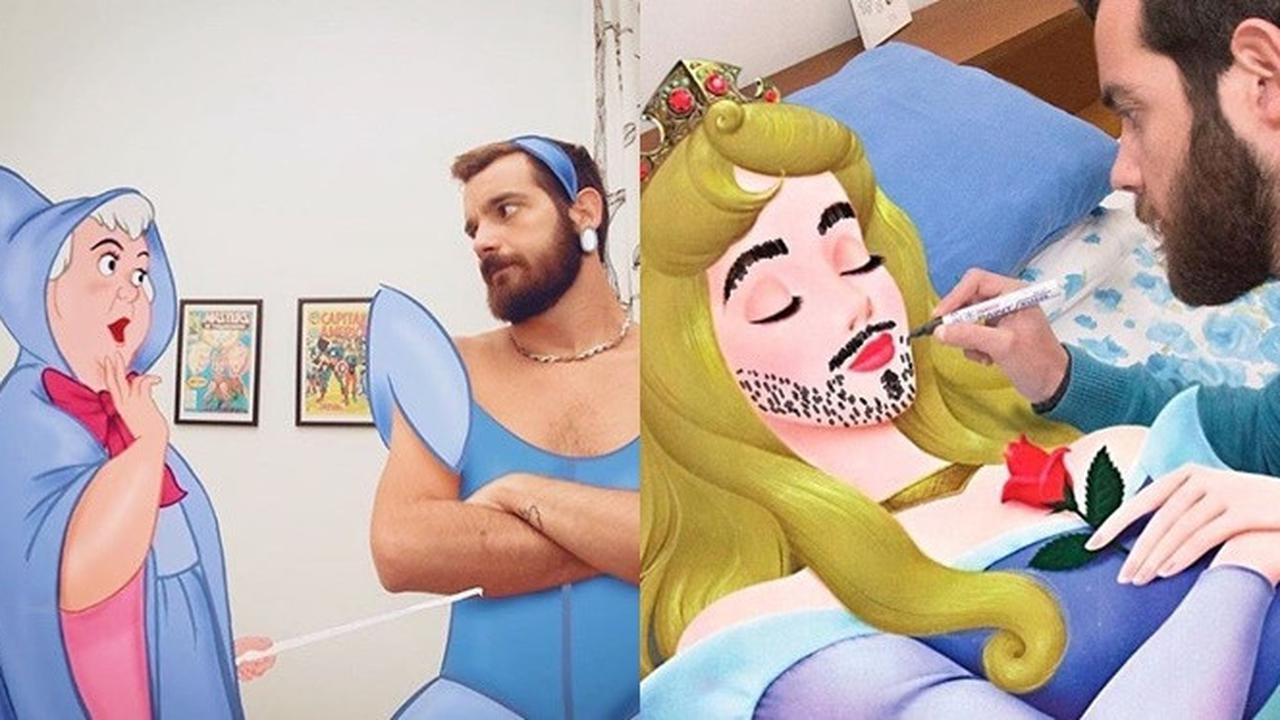 Pria Ini Edit Fotonya dengan Karakter Disney, 6 Hasilnya Bikin Ngakak