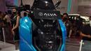 Pendatang baru di industri kendaraan listrik, Ilectra Motor Group (IMG) memperkenalkan merek motor listrik ALVA dengan produk pertamanya ALVA ONE di acara GIIAS 2022.(Otosia.com/Nazarudin Ray)