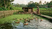 7 Cara Ternak Bebek Petelur Sambil Menanam Azolla di Kolam yang Sama, Hemat Pakan