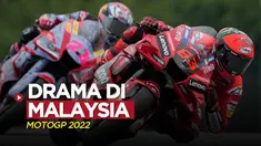 Berita video drama yang terjadi di MotoGP Malaysia 2022, di mana Pecco Bagnaia menjadi juara, Minggu (23/10/2022).