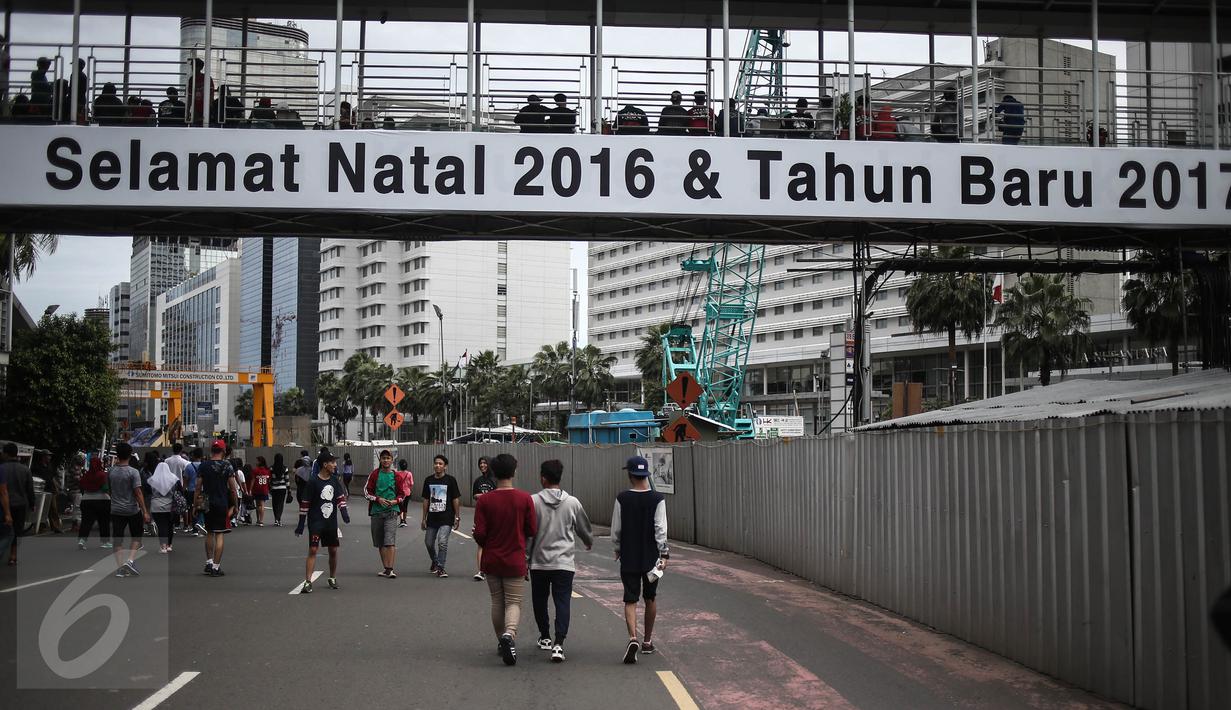 Car Free Day Ditiadakan, Warga DKI Tetap Berolahraga - Foto Liputan6.com