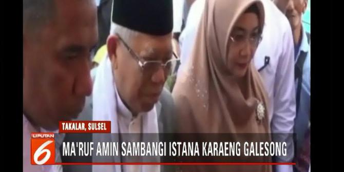 Safari Politik ke Takalar, Ma'ruf Amin Disambut Upacara Adat