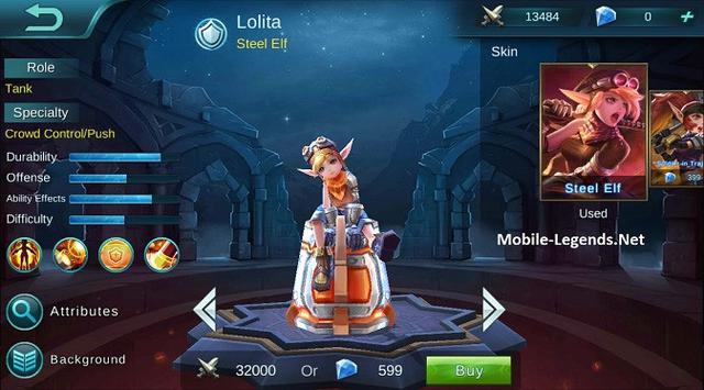 Lolita, karakter hero paling mahal di Mobile Legends. (Foto: Moonton)