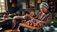 cara bikin gepuk daging sapi khas sunda ©Ilustrasi dibuat AI