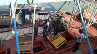 Drama pengejaran kapal Vietnam oleh KRI Bung Tomo di Laut Natuna. (Liputan6.com/Ajang Nurdin)