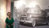 Istri Presiden Sukarno, Ratna Sari Dewi berkunjung ke Pameran Tetap Arsip Statis Presiden Sukarno yang dibangun ANRI di Gedung ANRI, jalan Gajah Mada nomor 111, Jakarta Barat. (Dok ANRI)