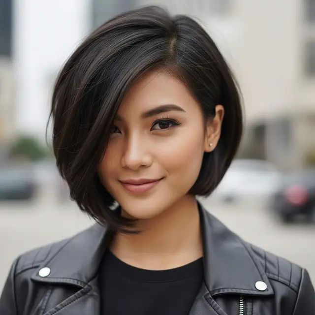 Model Rambut Pendek Bob Sebahu Minim Styling
