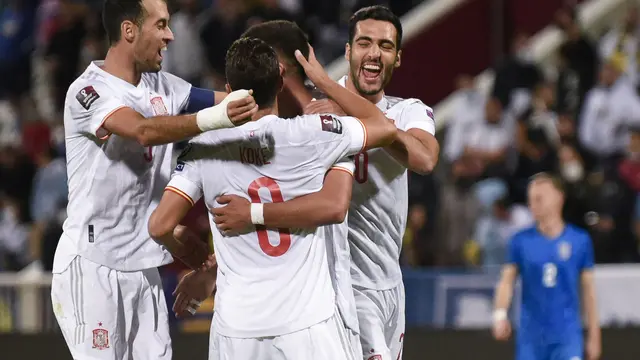 Selebrasi Timnas Spanyol