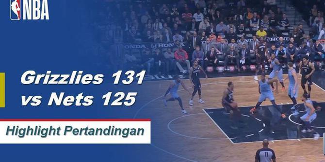 Cuplikan Pertandingan NBA : Grizzlies 131 vs Nets 125