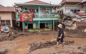 Potret permukiman di Sumbar porak poranda diterjang banjir. (Liputan6.com/Novia Harlina)