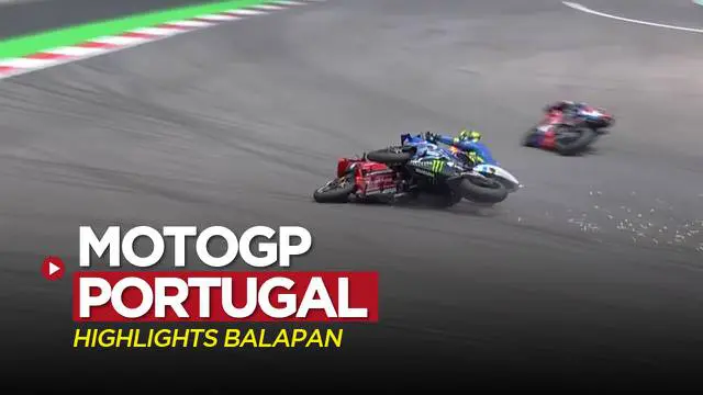 VIDEO MotoGP Portugal: Fabio Quartararo Juara, Duel Joan Mir dengan Jack Miller Berujung Crash