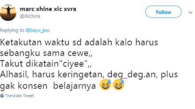 Bikin Nostalgia, 8 Cuitan Lucu Ketakutan Masa SD