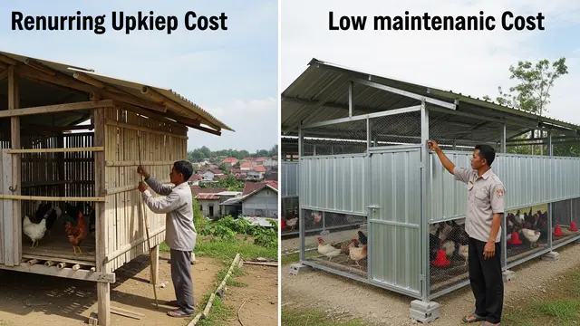 Kandang Ayam dari Kayu vs Baja Galvanis