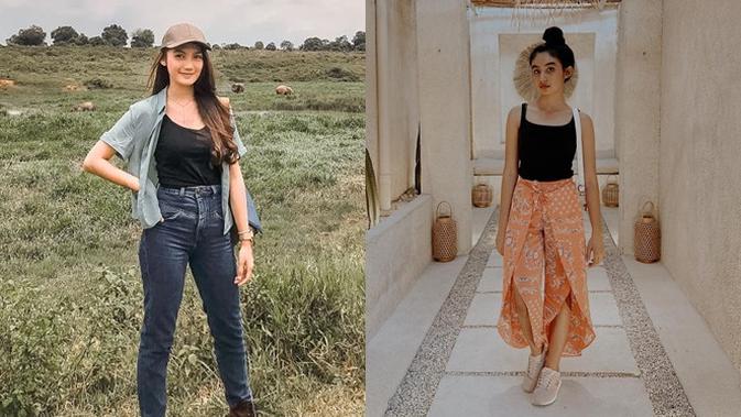 Potret Beda Gaya Fiolina Tejaay dan Nabila Atmaja. (Sumber: Instagram.com/fiolinatejaay dan Instagram.com/nabilaatmaja)