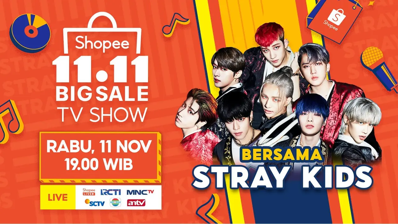 Tak Hanya Promo Belanja Spesial, TV Show Shopee 11.11 Makin Pecah dengan Penampilan Spesial Stray Kids Lho