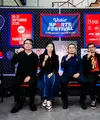 Teguh Wicaksono, Chief Marketing Officer Vidio - Greysia Polii, Atlet Legendaris Badminton Indonesia - Sadikin Aksa, Direktur Komersial I.League - Bambang Pamungkas, Atlet Legendaris Sepak Bola Indonesia.League - Bambang Pamungkas, Atlet Legendaris Sepak Bola Indonesia. (Vidio)