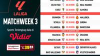 Jadwal dan Live Streaming Liga Spanyol 2023/2024 Matchday 3 di Vidio. (Sumber: dok. vidio.com)
