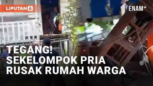 VIDEO: Viral Sekelompok Pria Rusak Rumah Warga di Jakabaring