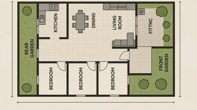 Desain Rumah Minimalis 3 Kamar Ukuran 7x9